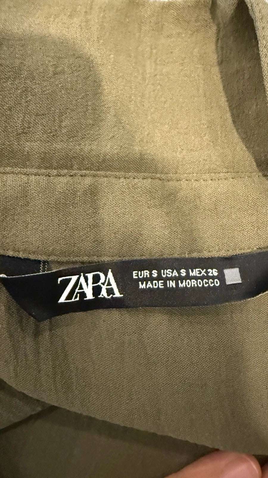 ZARA Women’s Olive Green Utility Jumpsuit – Size S
