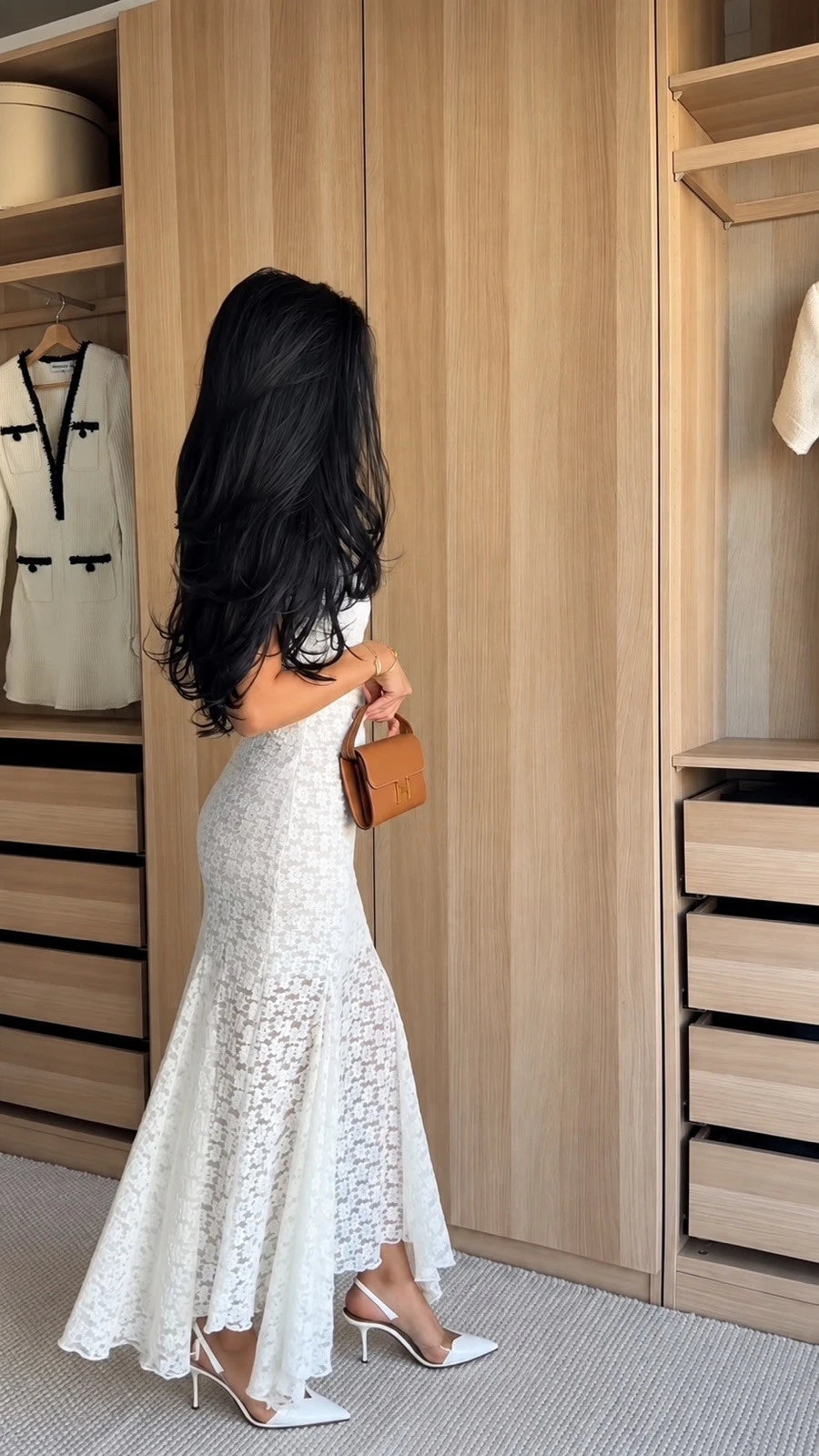 ZARA White/Ivory Floral Lace Sleeveless Long Maxi Sheath Dress Zip Size M
