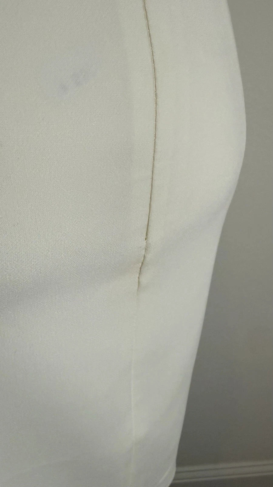 ZARA Cut Out Mini Dress Ecru White Gold Hardware Size M NWT