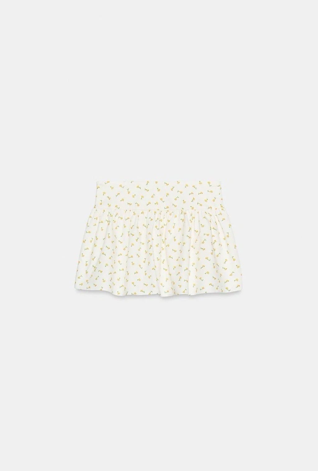 ZARA Floral Poplin High Rise A-Line Mini Skirt Lined Pleated Zip S NWT