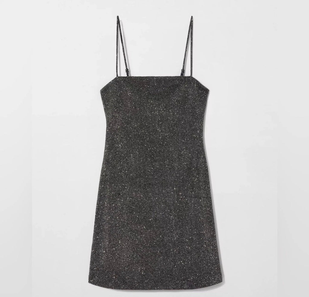 ZARA x Kate Shimmer Mini Dress Blue Green Metallic Size M NWT 1067/220/445