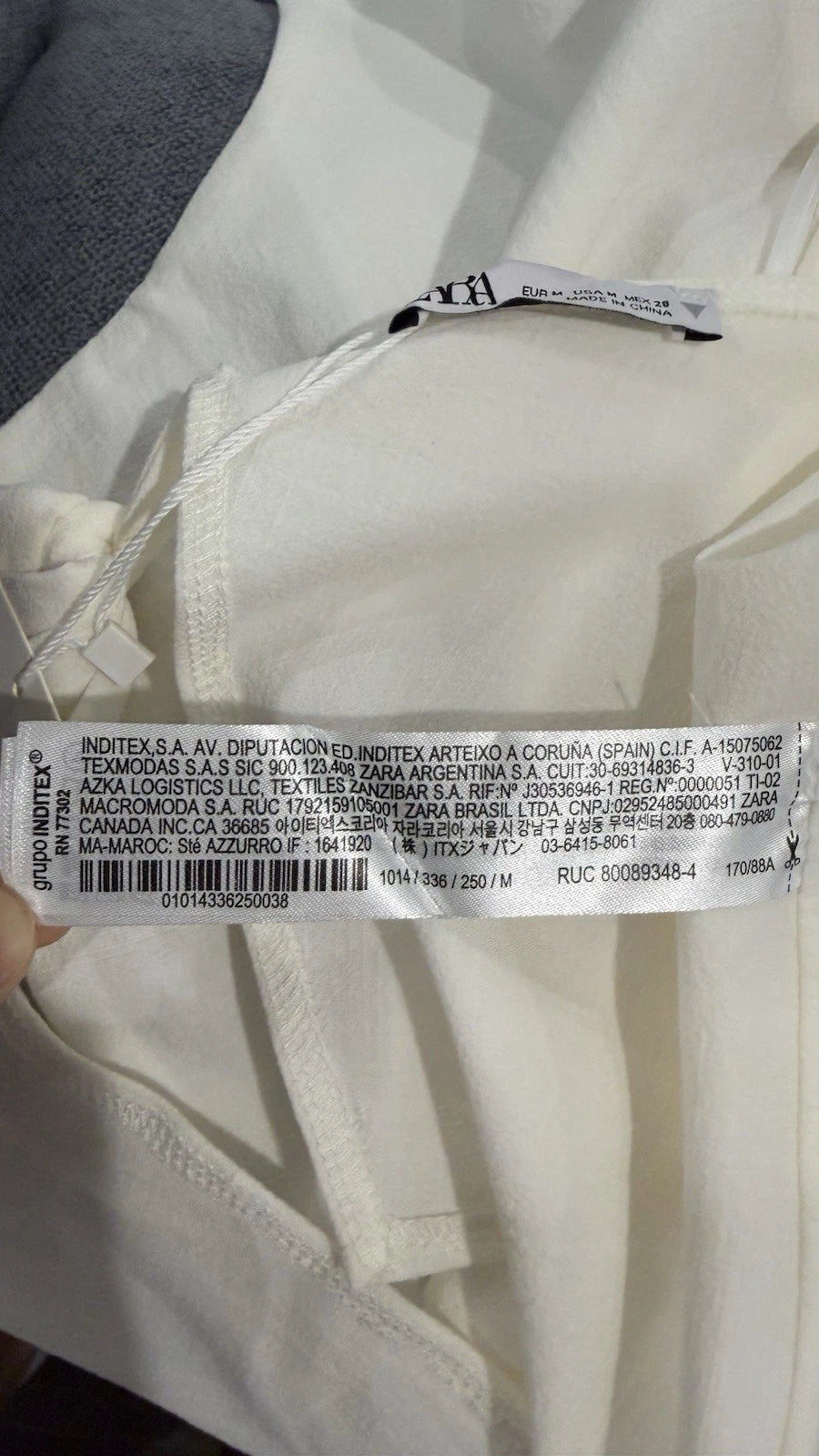 ZARA Women’s Halter Top Size M White Open Back Tie Back NWT 1014/336/250