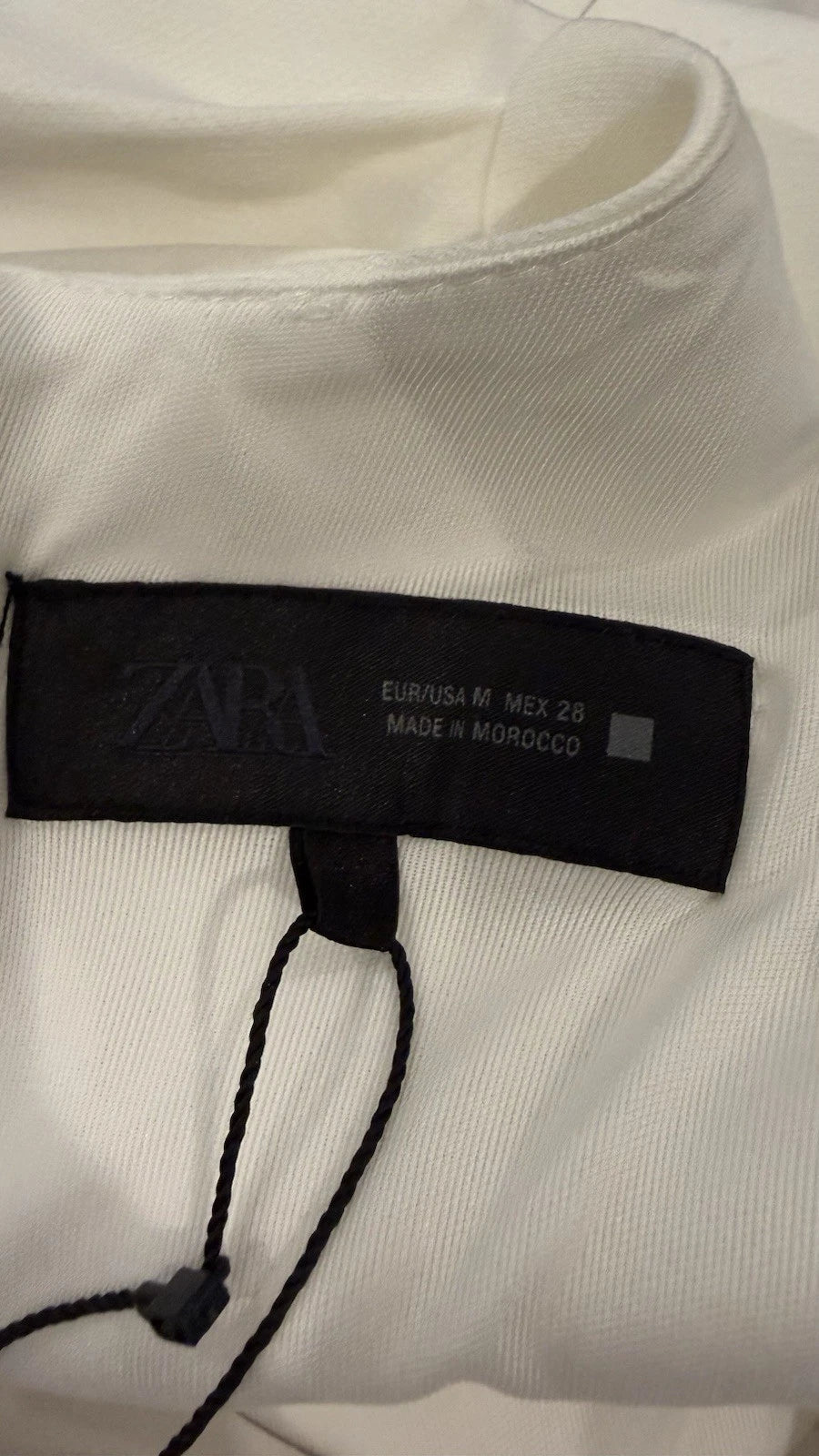 ZARA Cut Out Mini Dress Ecru White Gold Hardware Size M NWT