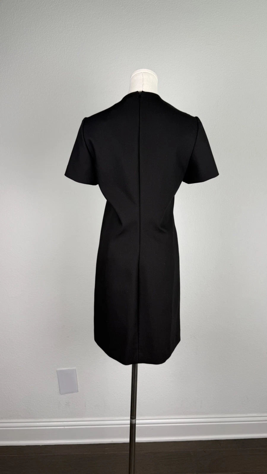 ZARA Black Mini Dress Short Sleeve A-Line Crew Neck Size M