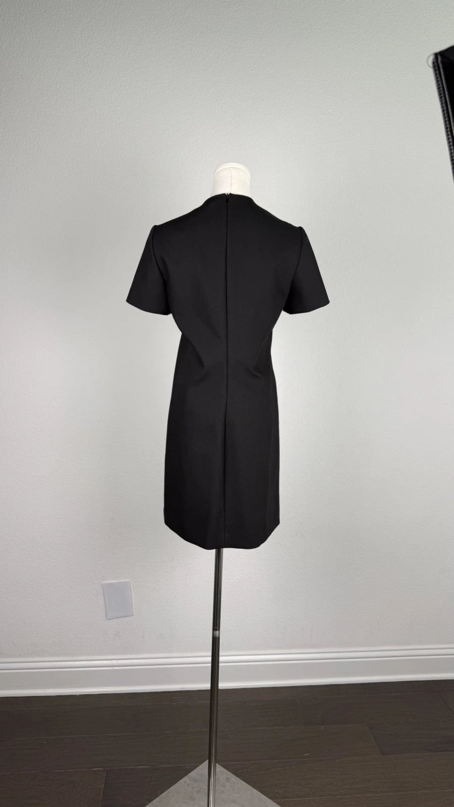ZARA Black Mini Dress Short Sleeve A-Line Crew Neck Size M