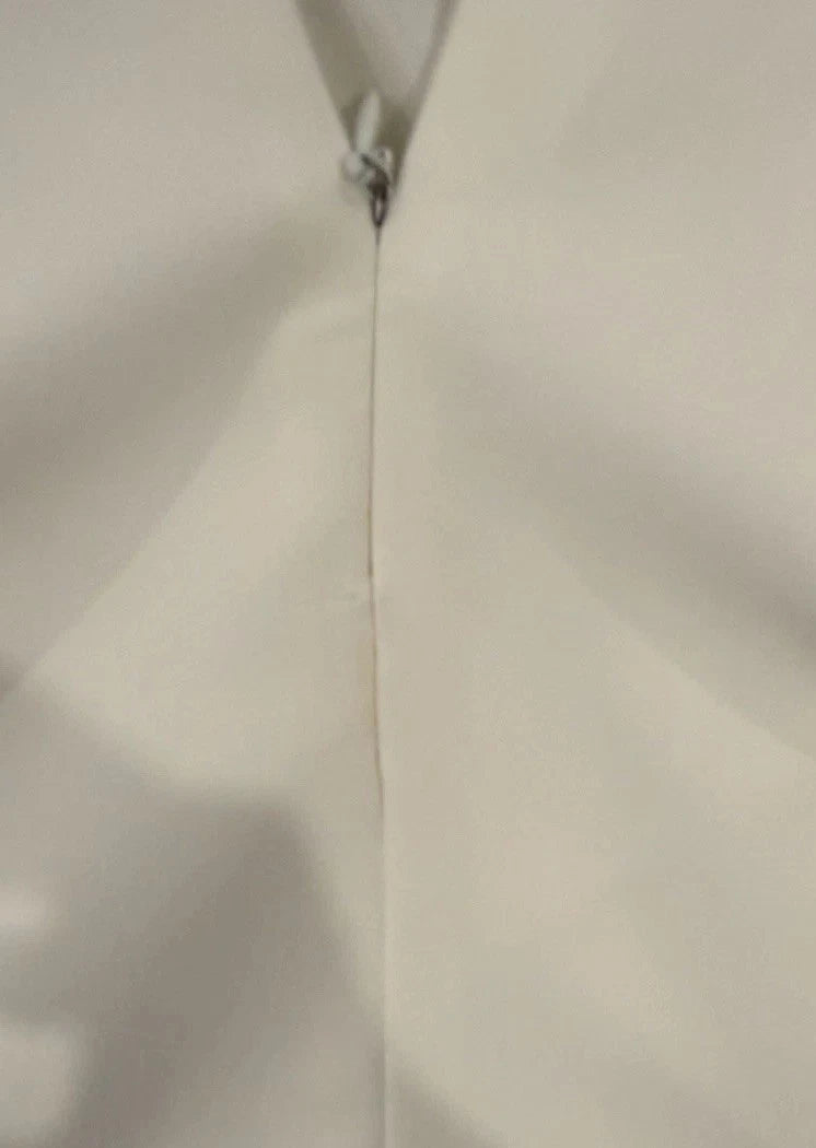 ZARA Cut Out Mini Dress Ecru White Gold Hardware Size M NWT