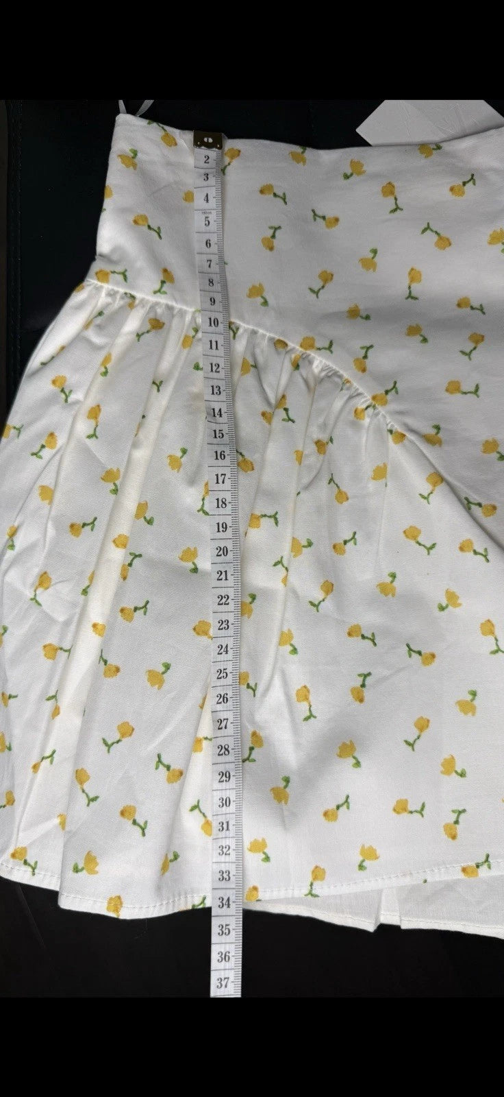 ZARA Floral Poplin High Rise A-Line Mini Skirt Lined Pleated Zip S NWT