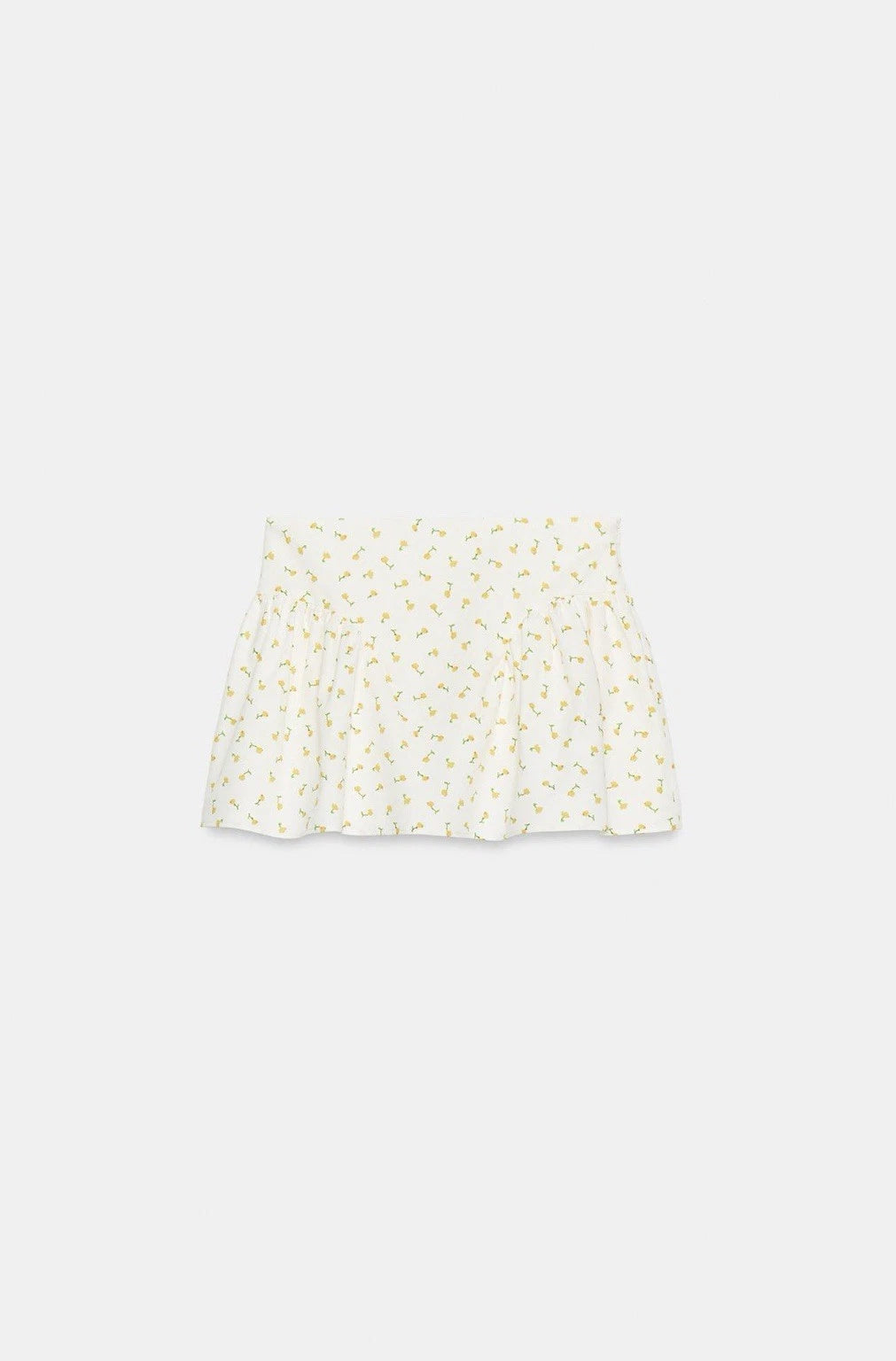 ZARA Floral Poplin High Rise A-Line Mini Skirt Lined Pleated Zip S NWT