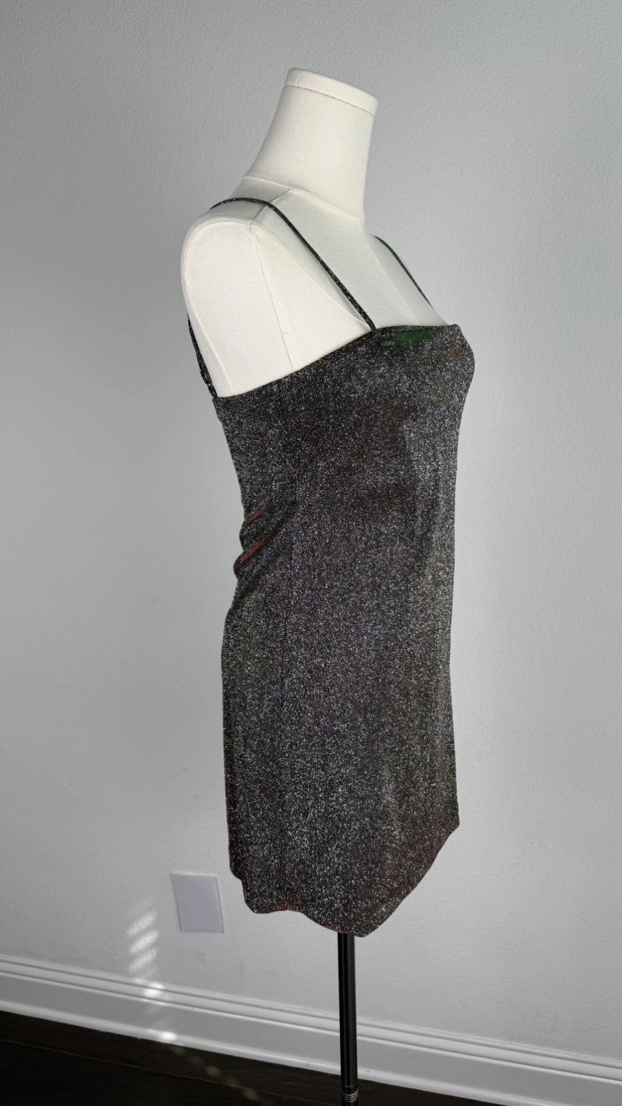 ZARA x Kate Shimmer Mini Dress Blue Green Metallic Size M NWT 1067/220/445