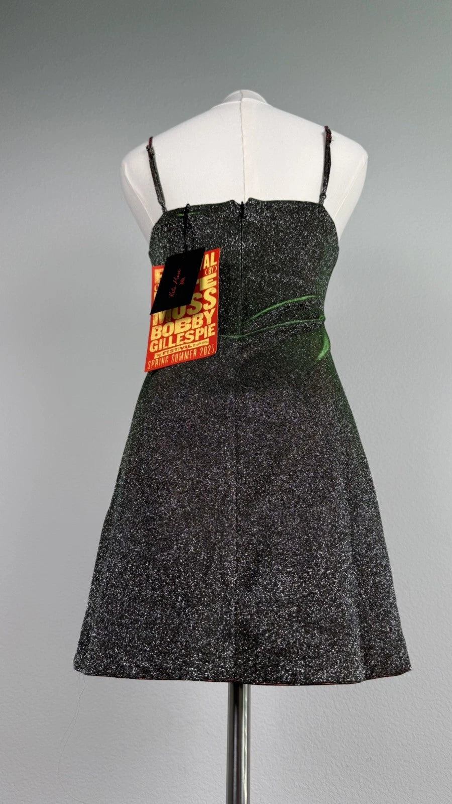 ZARA x Kate Shimmer Mini Dress Blue Green Metallic Size M NWT 1067/220/445