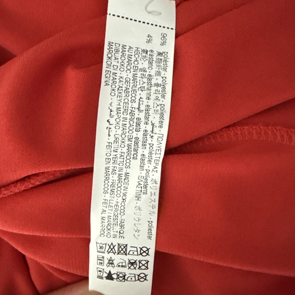 ZARA Red Halter Maxi Dress Size S Strappy Open Back V-Neck Long Dress