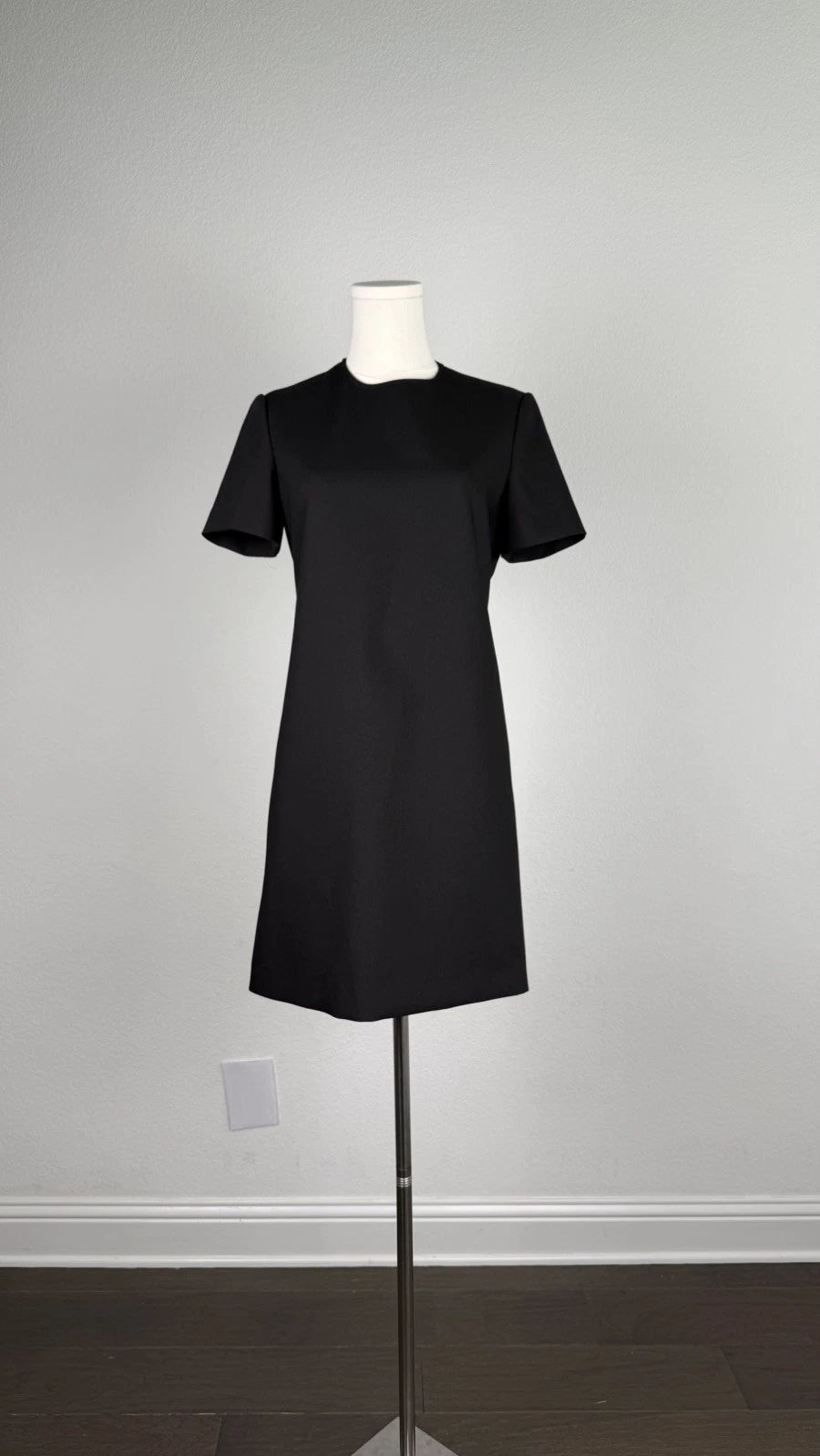 ZARA Black Mini Dress Short Sleeve A-Line Crew Neck Size M