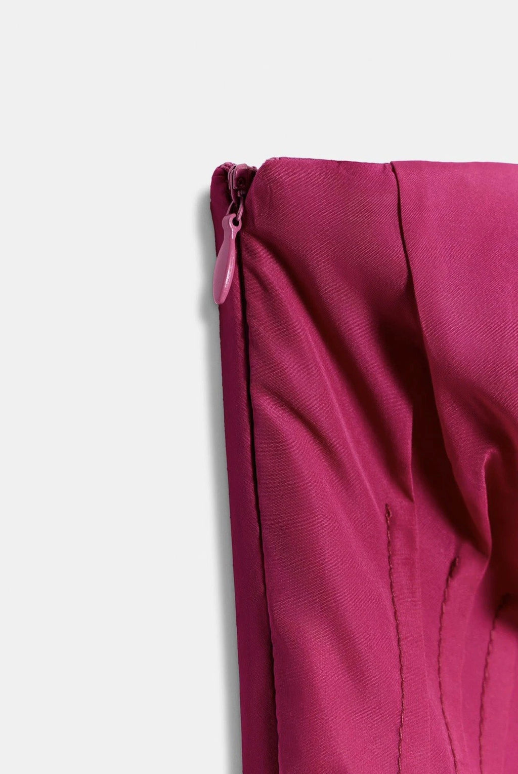 ZARA Women’s Pink Strapless Ruched Ruffle Asymmetric Bodycon Mini Dress Size S