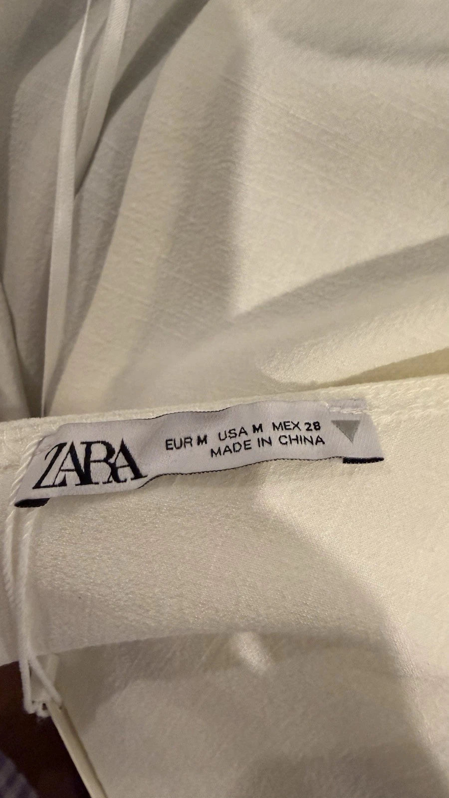 ZARA Women’s Halter Top Size M White Open Back Tie Back NWT 1014/336/250