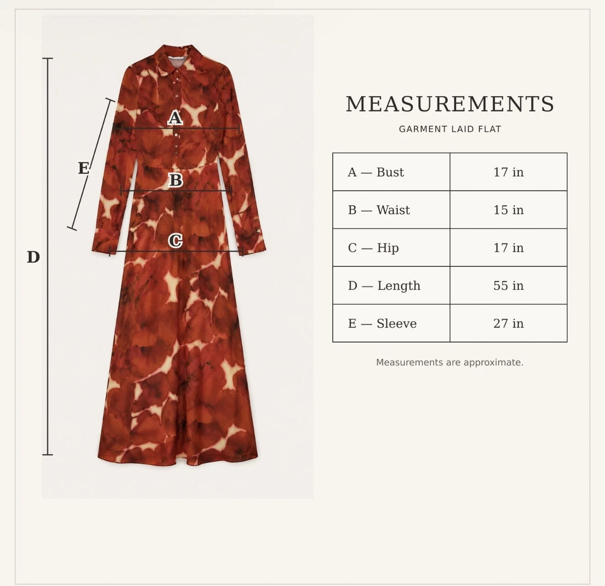ZARA ZW Collection Red Printed Satin Midi Shirt Dress Size M NWT