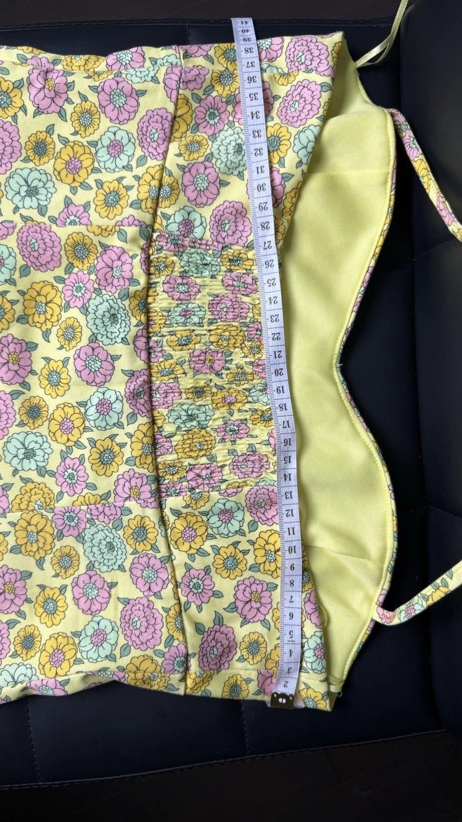 ZARA Women’s M Yellow Floral Poplin Halter Tank 2180/024/330