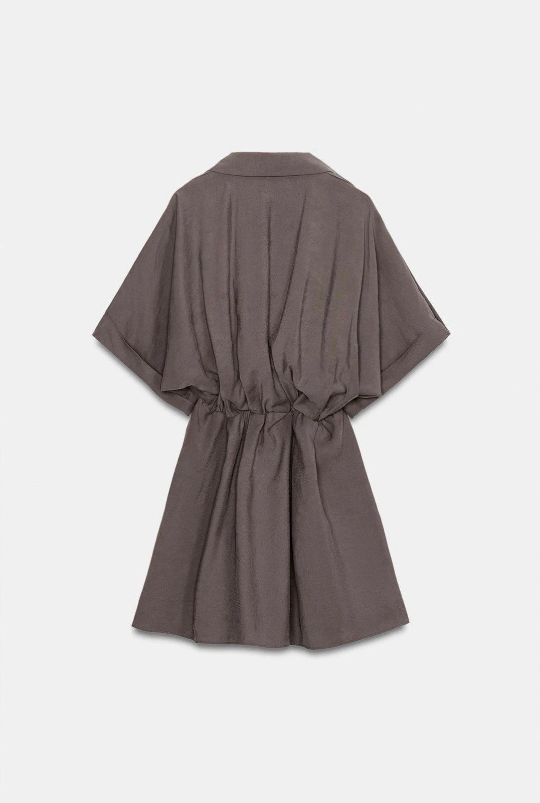 ZARA Women’s Brown Solid Romper Size XS V-Neck Short Sleeve Modal Blend
